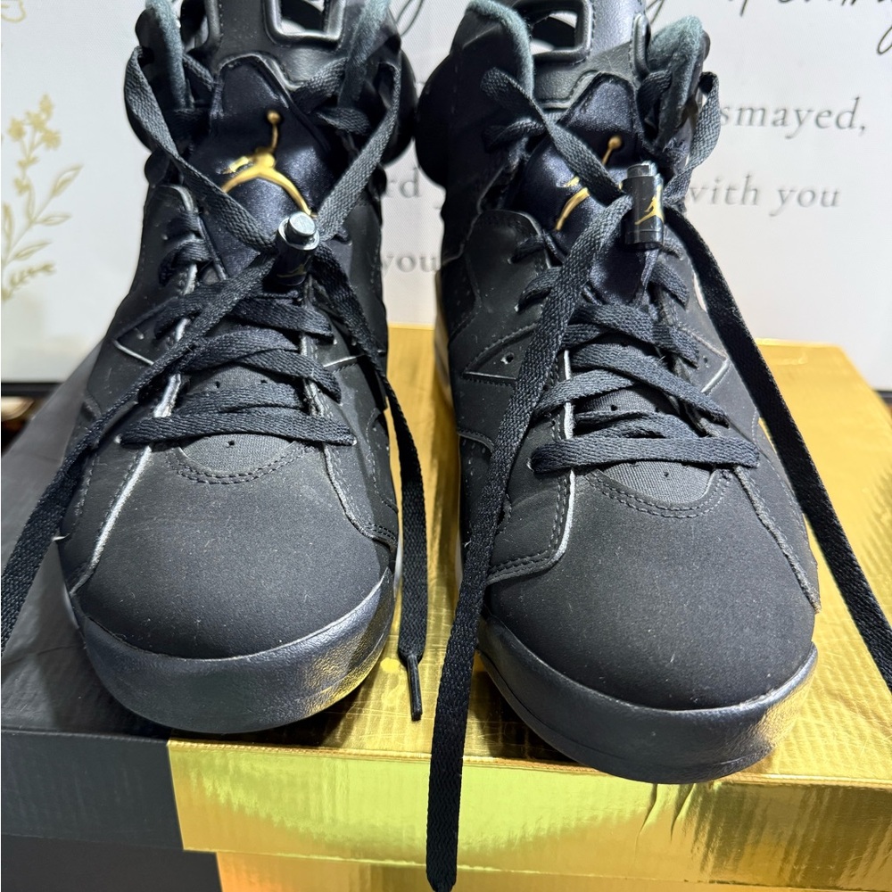 Air Jordan 6 Retro DMP Men's Sneakers in Black and Gold SZ 9  Box 7